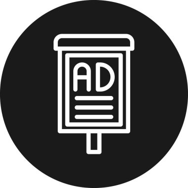 Simge vektör illüstrasyonu reklam ediliyor