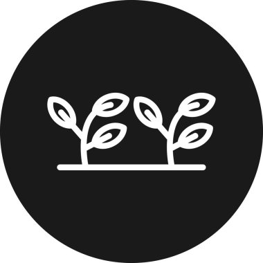 Bir bitki simgesinin vektör illüstrasyonu