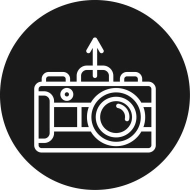 Kamera. Web simgesi basit illüstrasyon