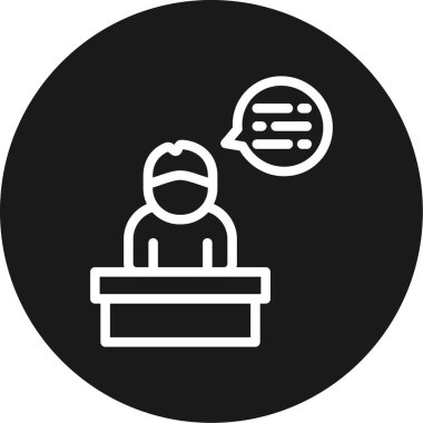 Sohbet simgesinin vektör illüstrasyonu