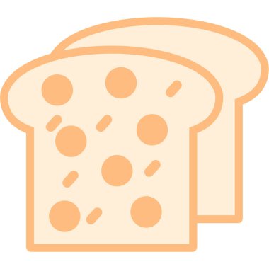 Ekmek. Web simgesi basit illüstrasyon