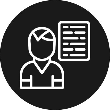 bir dizin simgesine sahip iş adamı, basit biçim