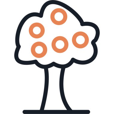 ağaç simgesi vektör illüstrasyonu