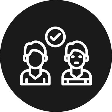 Müşteri hizmeti simgesi, basit illüstrasyon