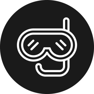 Bir maske simgesinin vektör illüstrasyonu