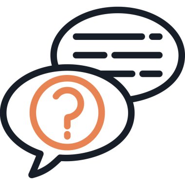 Soru işareti vektör satırı simgesi