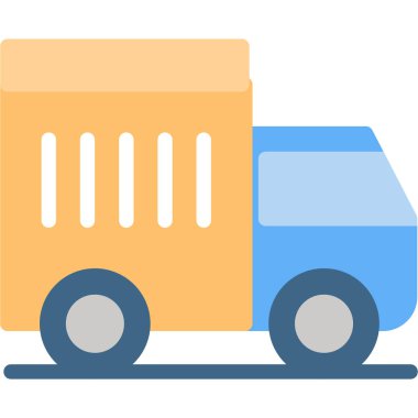 kamyon düz vektör simgesi