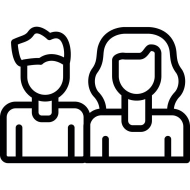 Takım buluşması ikon ana hatları vektörü. İş ekibi toplantısı.