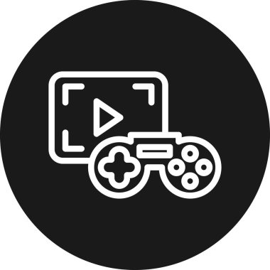 Video oyunu simgesi, vektör illüstrasyonu