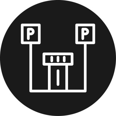 park simgesi vektör illüstrasyonu