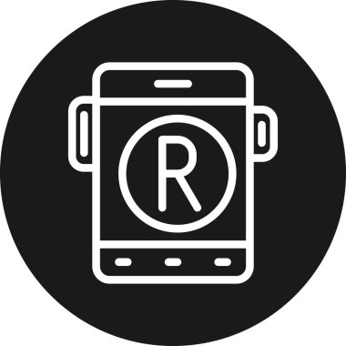 Cep telefonu simgesinin vektör illüstrasyonu