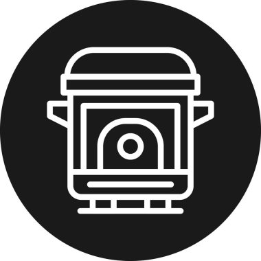 Kişisel proje için fırın ticari simge tasarımının illüstrasyon vektör simgesi.