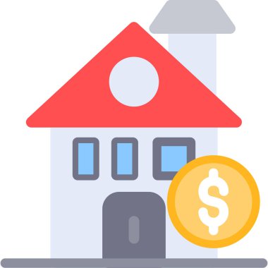 Ev. Web simgesi basit illüstrasyon