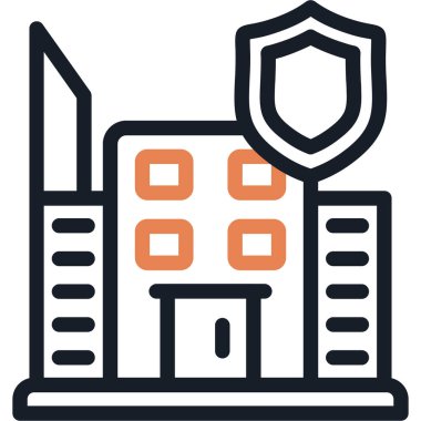 Güvenlik. Web simgesi basit illüstrasyon