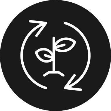 trend biçimi izole edilmiş arkaplanda bitki simgesi