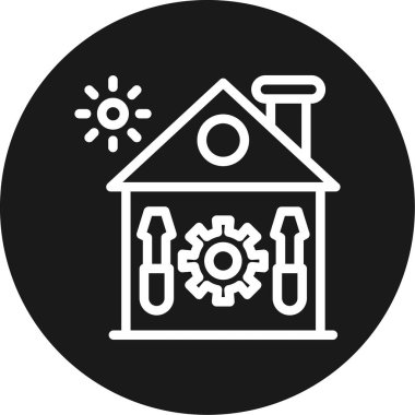 Modern ev simgesinin vektör illüstrasyonu