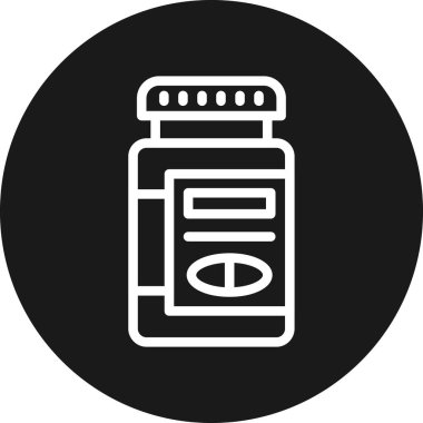 Tıp şişe simge vektör çizim