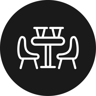 Sandalye. Web simgesi basit illüstrasyon