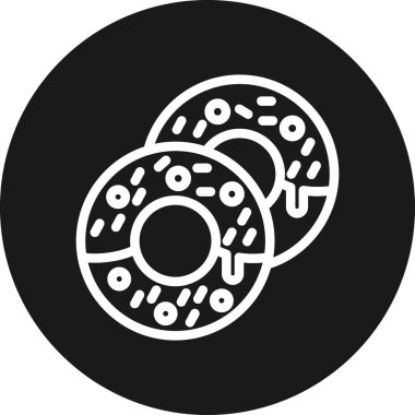 donut. Web simgesi basit illüstrasyon