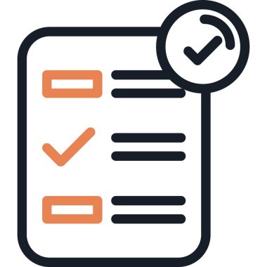 Kontrol Listesi Düz Vektör Simgesi