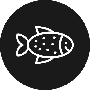 balık simgesi vektör illüstrasyonu