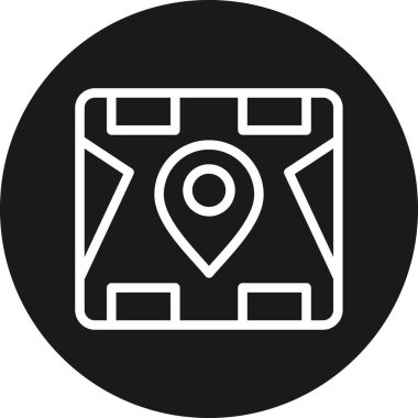 konum haritası simgesi. Beyaz arkaplanda izole edilmiş web tasarımı için basit konum pin vektör simgesi çizimi