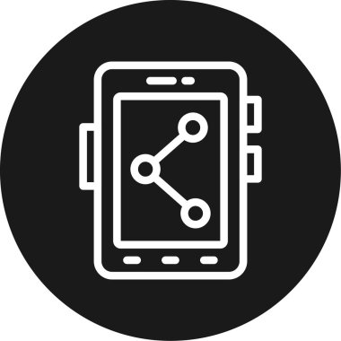 Cep telefonu simgesi, vektör illüstrasyonu