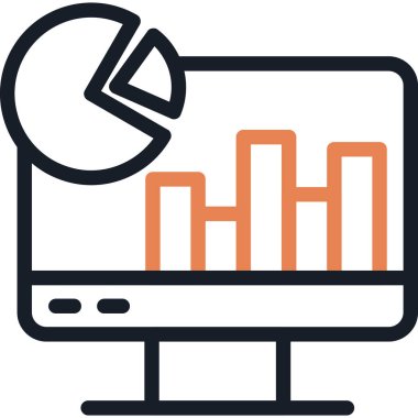 düz biçimli analitik grafik simgesi