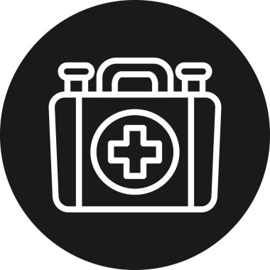 vektör tıbbi çanta ico