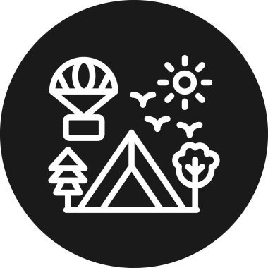 Ağaç simgesinin vektör illüstrasyonu