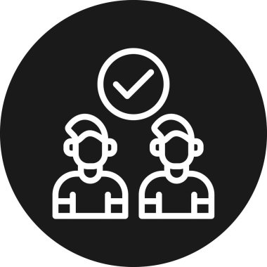 İnsanların vektör illüstrasyonu simgesi, takım çalışması konsepti