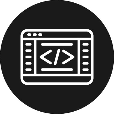 Tarayıcı. Web simgesi basit illüstrasyon