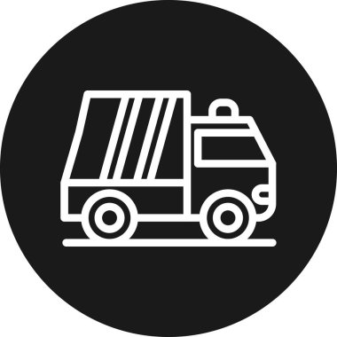 Kamyon simgesinin vektör illüstrasyonu