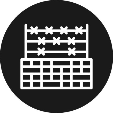 Çit. Web simgesi basit illüstrasyon