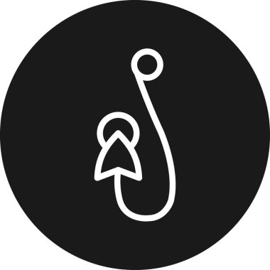 Balıkçı oltası simgesinin vektör çizimi