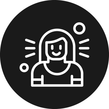 vektör kadın simgesi illüstrasyonu