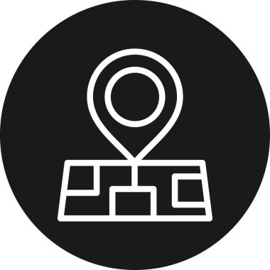 Vektör konumu simge illüstrasyonu