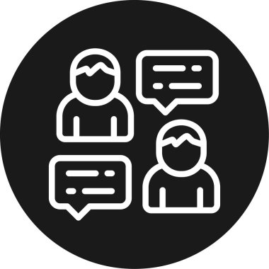 Konuş. Web simgesi basit illüstrasyon