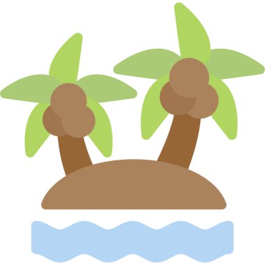 Plaj simge vektör çizim