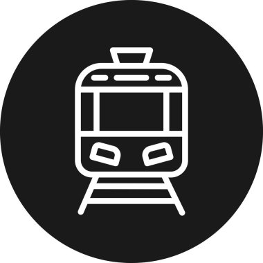 tren simgesi, vektör illüstrasyonu