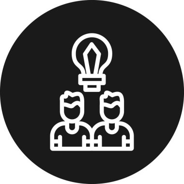 Benzersiz fikirler vektör çizgisi simgesi