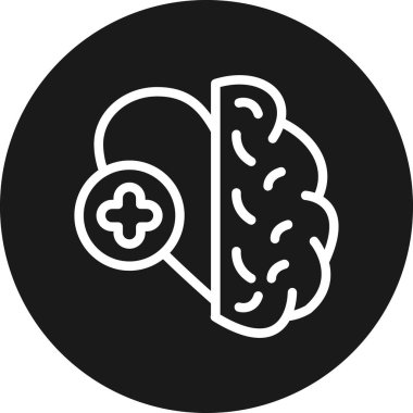 Beyin vektörü simgesi modern basit vektör illüstrasyonu