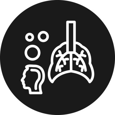 akciğer simgesi vektör illüstrasyonu