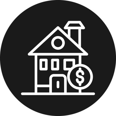 Ev simgesinin vektör illüstrasyonu