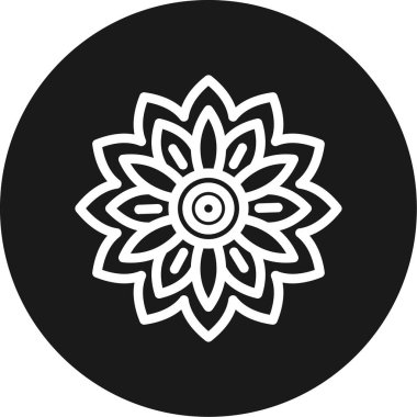 flower vector glyph icon design