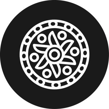 Siyah ve beyaz simgesinin vektör illüstrasyonu