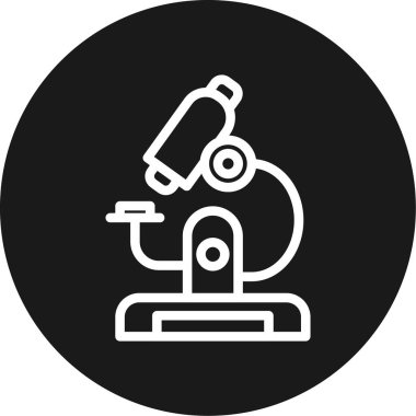 Mikroskop simgesinin vektör çizimi