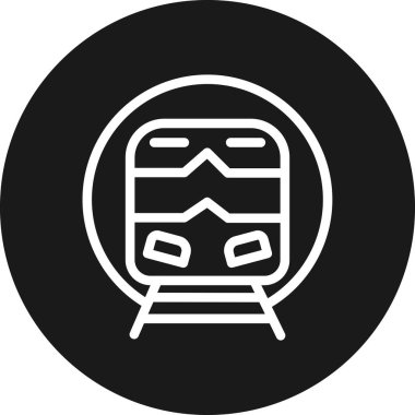 Tren simgesinin vektör illüstrasyonu