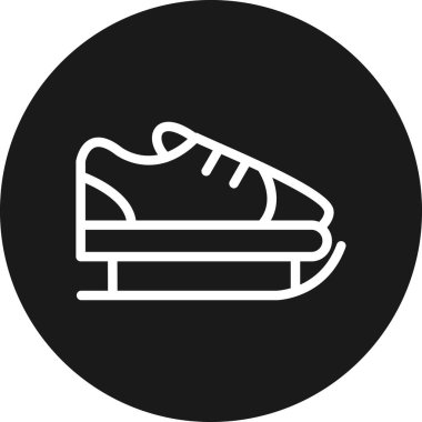 Modern spor ayakkabı simgesinin vektör çizimi