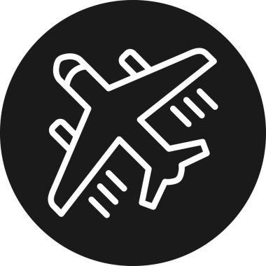 Uçak simgesi, vektör çizimi